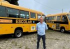 Marechal Rondon recebe dois novos ônibus escolares para reforçar transporte  Subtítulo: