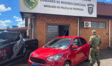 BPFRON recupera veículo roubado em área rural de Marechal Cândido Rondon