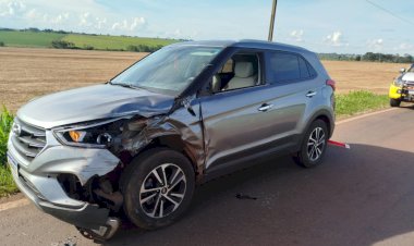 Colisão transversal é registrada na PR-182 em Francisco Alves