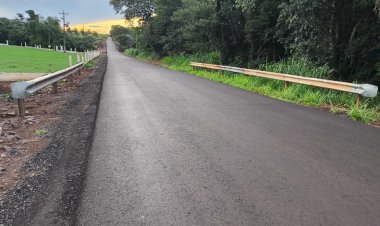 Rodovia municipal  entre Alto Santa Fé e Santa Rita do Oeste  conta com sinalização adequada