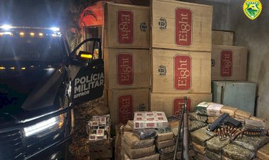 Ação integrada apreende 896 quilos de maconha e prende dois homens em Quatro Pontes