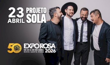 Expo Rosa 2026 terá show gospel com Projeto Sola na noite de abertura