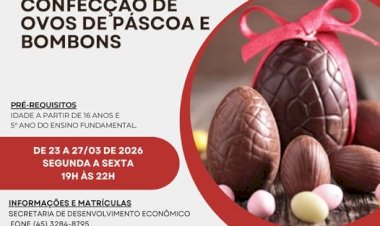 Prefeitura e Senac Marechal promovem curso gratuito de confecção de ovos de Páscoa