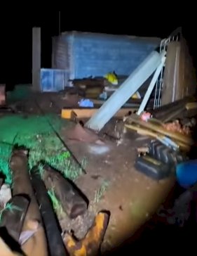 Mais um tornado; Fenômeno climático atinge Arroio Guaçu e causa destruição no início da noite de quinta-feira (1º)