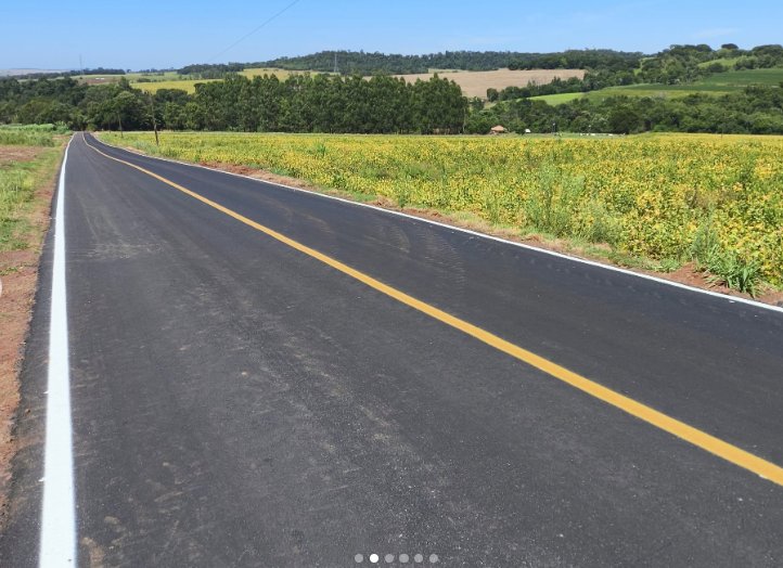 Asfaltamento e sinalização são concluídos nas Linhas Bandeirantes e Concórdia