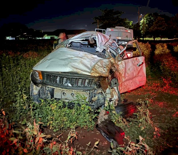 Capotamento na PR-239 deixa um morto e três feridos em Assis Chateaubriand
