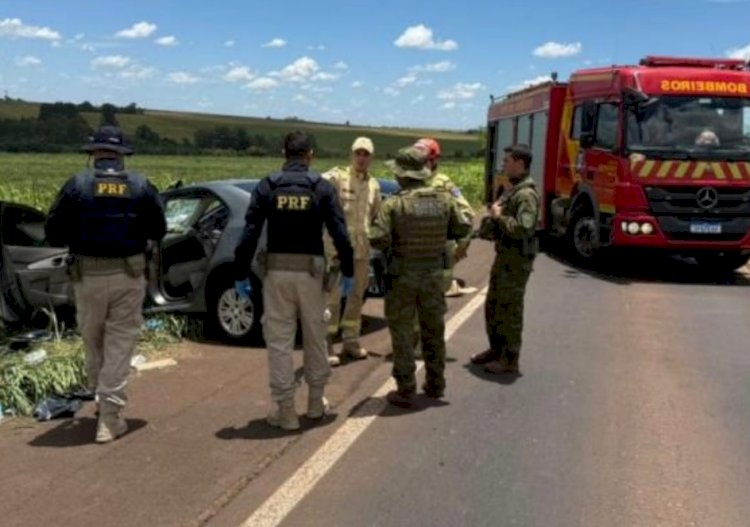 PRF confirma colisão frontal como causa de acidente com duas mortes na BR-163, em Guaíra