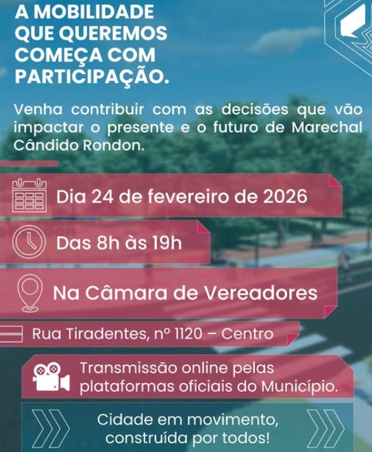 Prazo para inscrição na 1ª Conferência Municipal da Mobilidade Urbana termina na segunda-feira