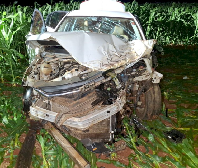 ATUALIZADO: Acidente  na saída para Francisco Alves  deixa cinco pessoas feridas na PR-182 em Palotina