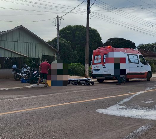 Homem fica ferido ao pular de moto em movimento no interior de Marechal Rondon