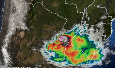 Previsão de chuva  com vento do sul a 26 km por hora e frio   segunda-feira (22)