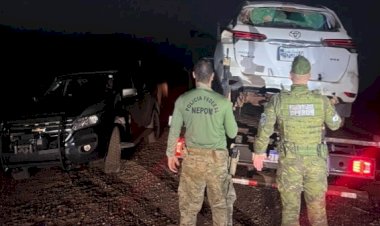 BPFRON e Polícia Federal apreendem veículo furtado carregado com 1.500 pacotes de cigarros em Mercedes