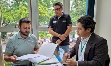 Reunião na prefeitura com representantes da Secretaria de Estado do Turismo trata de investimentos em Marechal Rondon