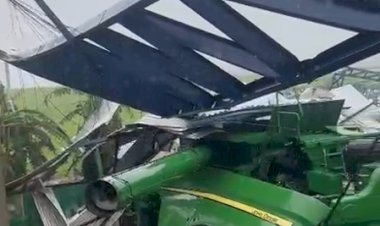 Novas imagens do temporal de granizo na região de Marechal Rondon e Entre Rios