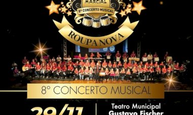 8º Concerto Musical da Banda Marcial traz “Clássicos do Roupa Nova” neste sábado em Nova Santa Rosa