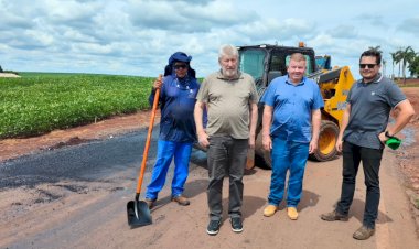 Retomadas as obras na rodovia entre Alto Santa Fé e Santa Rita do Oeste