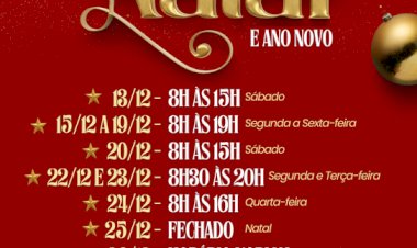 Horário especial de fim de ano no comércio de Nova Santa Rosa  começa sábado dia 13