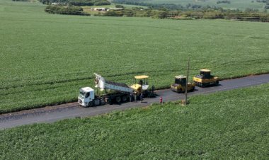 Concluída a primeira etapa da pavimentação asfáltica na Linha Bandeirantes