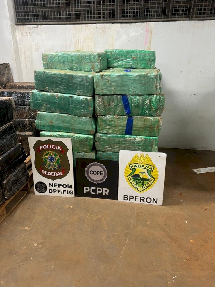 Quase uma tonelada de maconha é apreendida em Santa Helena (PR) durante operação integrada
