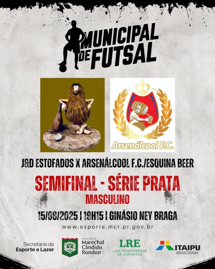Semifinais do Municipal de Futsal decidem finalistas no ginásio Ney Braga