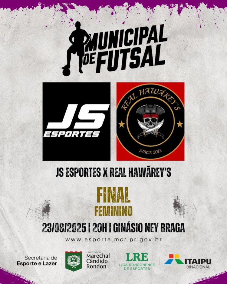 Finais do Campeonato Municipal de Futsal acontecem neste sábado (23) no Ney Braga