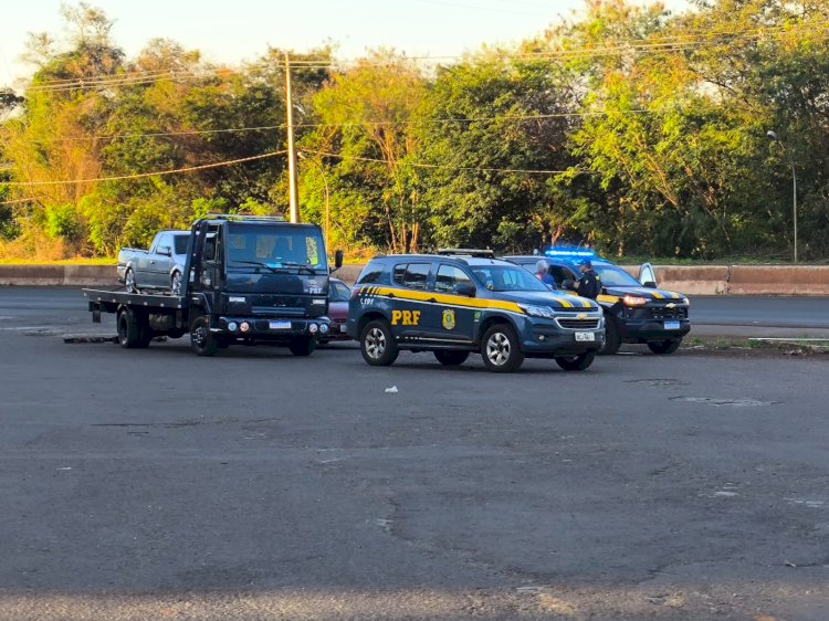PRF realiza operação de fiscalização na BR-163 em Marechal Cândido Rondon e apreende veículos irregulares
