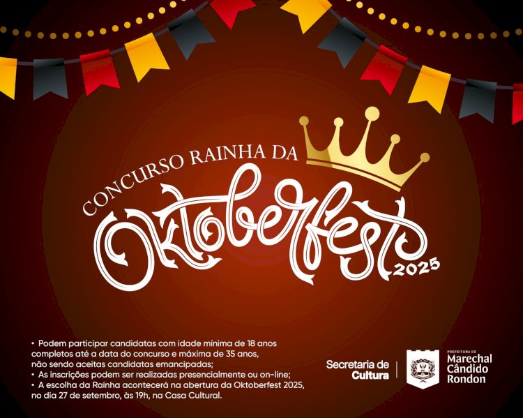 Estão abertas as inscrições para os concursos da Rainha da 35ª Oktoberfest, Casal Fritz e Frida e Casal Kleine Kinder