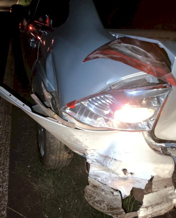 Acidente de trânsito é registrado na PR-491 próximo à ponte do Arroio Quatro Pontes