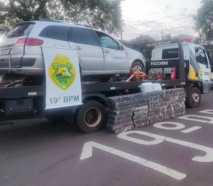 Polícia militar de Toledo  apreende mais  de maia tonelada de maconha na saída para Assis