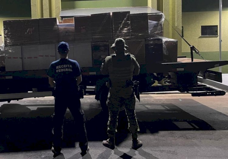 Polícia Militar do Paraná e a Receita Federal de Guaíra, apreendem R$ 125 mil. em contrabando
