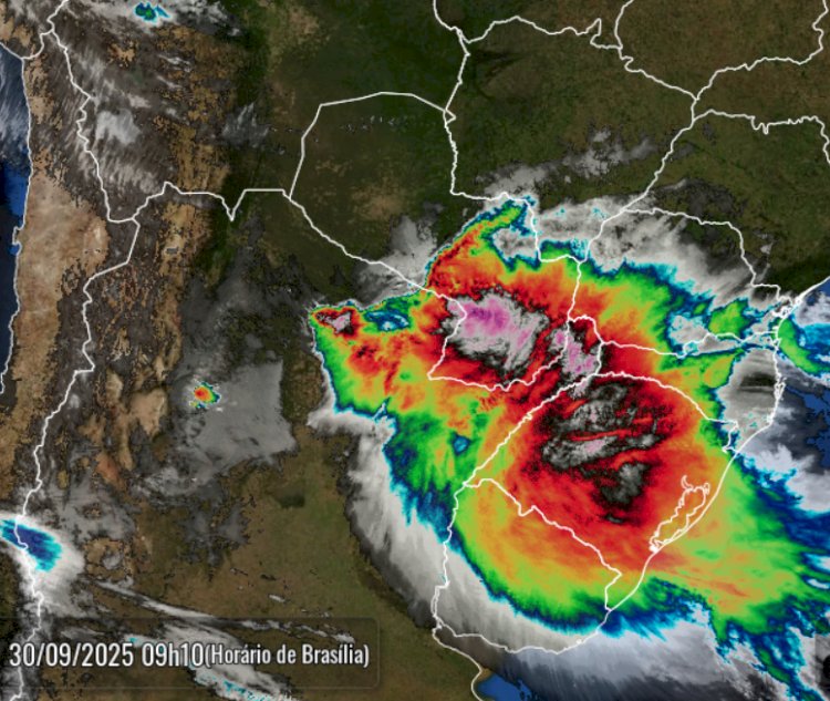Sistema  frontal frente fria (Chuva) se aproxima do Oeste do Paraná, Marechal já choveu.