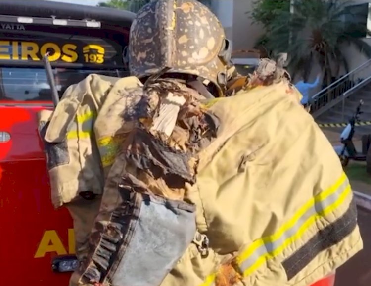 Incêndio em edifício no Bairro Country deixa três vítimas em Cascavel