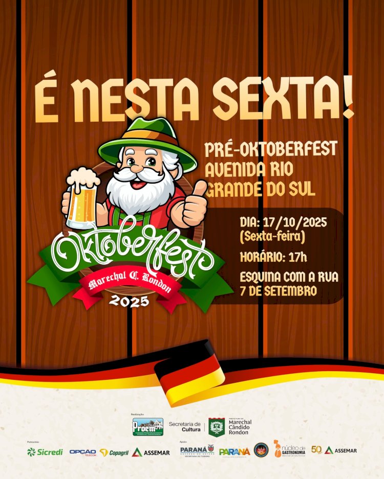 Pré-Oktoberfest na avenida Rio Grande do Sul acontece nesta sexta-feira