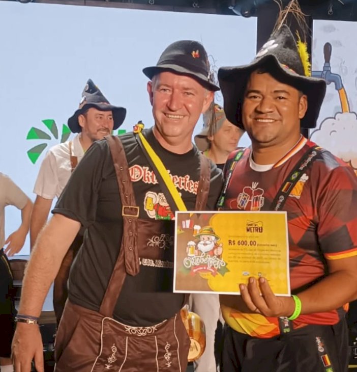 Valdir Dias é campeão do Chope em Metro Masculino na Oktoberfest 2025