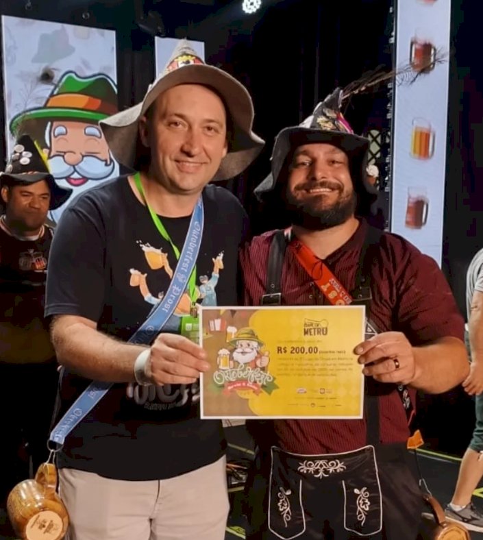Valdir Dias é campeão do Chope em Metro Masculino na Oktoberfest 2025