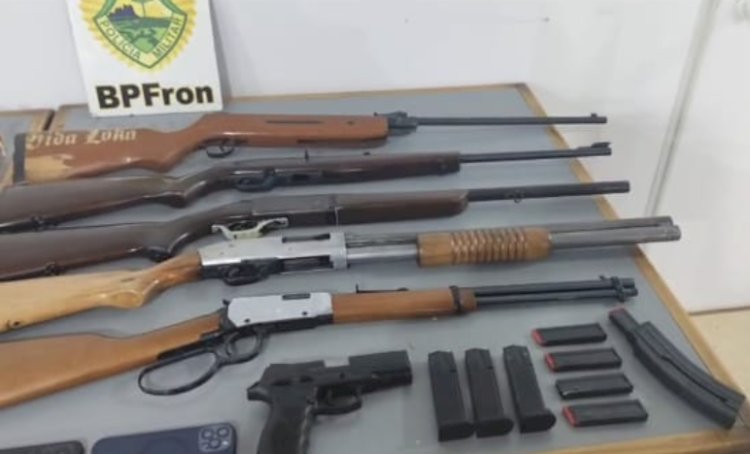 BPFRON prende dois homens e apreende  arsenal de armas de fogo e munição em Marechal Cândido Rondon