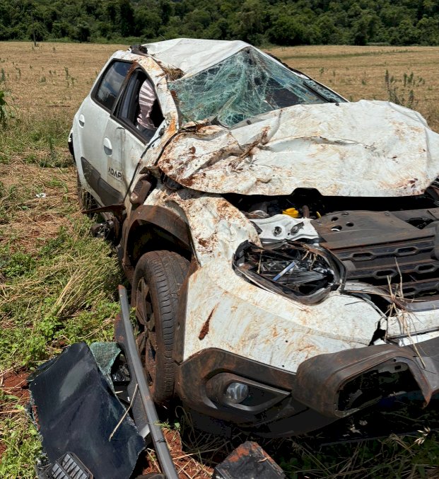 Dois acidentes  na tarde dessa terça-feira: um morto  na PR-573 e capotamento na  PR-471 em Catanduvas