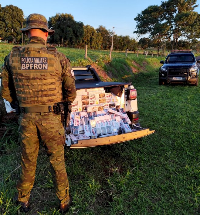 BPFRON e PF/NEPOM estouram depósito  de  contrabando e recuperam veículo furtado em Marechal Cândido Rondon