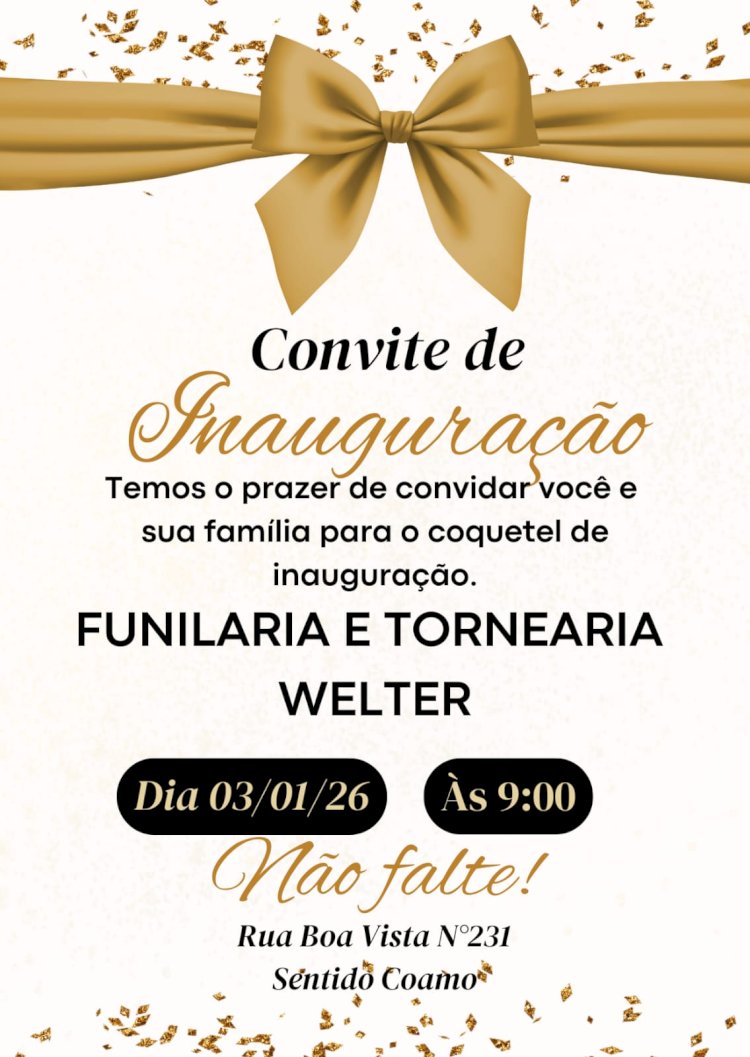 Funilaria Welter muda de endereço e anuncia inauguração da nova sede com Tornearia em Nova Santa Rosa