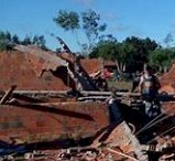 Tornado provoca pânico e causa estragos em Santa Rosa del Monday, no Paraguai